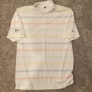 White Nike Golf Shirt, Size large